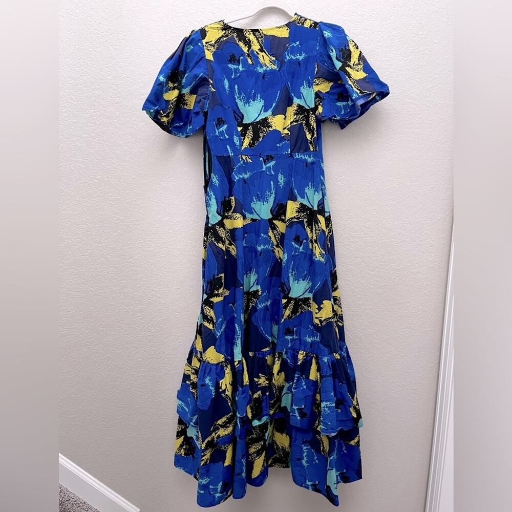 Christopher John Rogers for Target Blue Maxi Dress Size 2 Eclectic Artsy - Picture 5 of 5